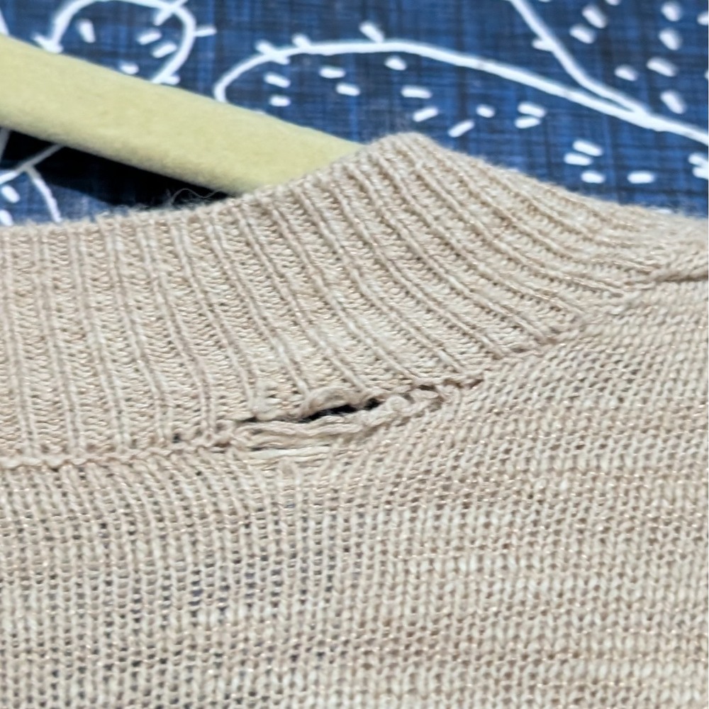 Free People Everyday Sweater One Piece Oversize Jumpsuit Beige Women's Medium - Picture 8 of 12